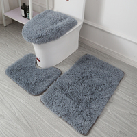 Ensemble de tapis de salle de bain en soie et laine personnalisable en usine, décorations, ensemble de 3 tapis absorbants pour salle de bain