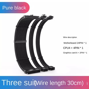 Tự làm gói ATX Yếu tố hình thức Lưới Bện Dây mô-đun máy tính mở rộng dây cho CPU Bo mạch chủ Card đồ họ<span class=keywords><strong>a</strong></span> điện Kim loại kho - Product Image 4