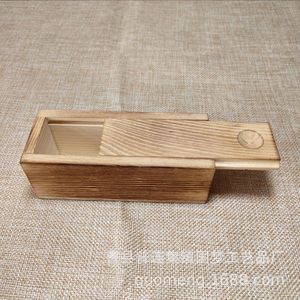 Caja de Almacenamiento de Escritorio de Madera Hecha a Medida, Rectangular, Color Quemado, Organizador de Oficina, 4 cm de Alto, para Montar en la Superficie de la Mesa - Product Image 3