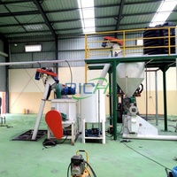 Ligne de moulin à granulés d'alimentation de bétail de poulet de volaille entièrement automatique 1-2 TPH avec approbation CE