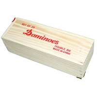 Vente en gros ensemble de dominos blancs professionnels 28 pièces jeu de société jouet double six dominos vierges à sublimation avec boîte en bois