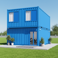 Maison conteneur préfabriquée de luxe, moderne, mobile et portable, à assemblage rapide, démontable, avec bureau, toilettes, 40 pieds, 4 chambres