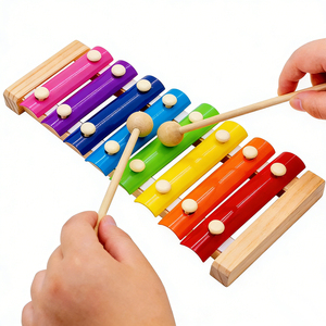 Strumento Musicale Orff per Bambini, Xilofono a 8 Toni, Metallofono, Campana, Lira, Glockenspiel per l'Apprendimento Musicale - Product Image 2