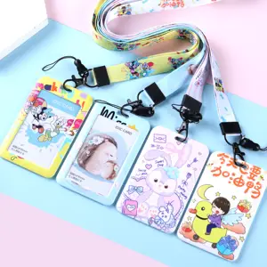 Dongguan Factory Best Selling Popular Lovely Certificate Abs Material Id Card Holder Badge With Lanyard