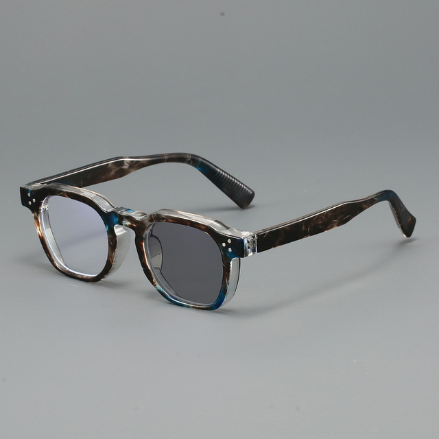 New Men's Smart Photochromic Glasses - Fashionable Oversized Square Frame, Ultra-light & Light-activated Grey Tint