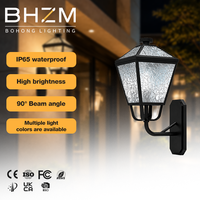 BOHONG Lampe murale LED carrée populaire et durable pour jardin paysager, en acier inoxydable/aluminium+verre, étanche IP65, 13W, garantie 5 ans