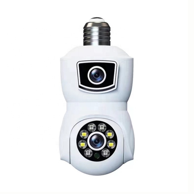 DP41 E27 Dual Lens Bulb Camera WiFi Surveillance Night Vision 360 PTZ Camera Human Tracking Indoor CCTV Security Monitor 1080P