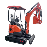 Mini-Pelle sur Chenilles de 1,5 Tonne, Nouveau Moteur Conforme EUR5 pour Projets de Construction Agricole et Rurale avec Camion
