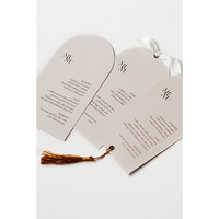 Cartes de menu alimentaires modernes faites à la main pour restaurant de fête en papier pour mariage