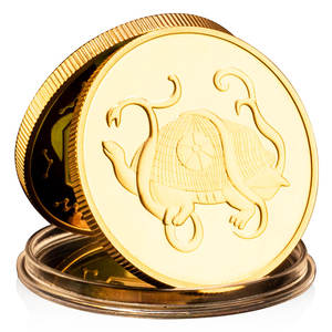 Les quatre créatures mythiques de l'Antiquité : Pièce de collection tortue noire plaquée or et argent, pièce souvenir Tai Chi - Product Image 1