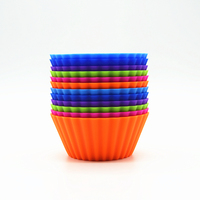 Ensemble de moules à gâteaux anti-adhésifs, tasses à pâtisserie en Silicone, doublures à Muffin réutilisables, ensemble de moules à cupcakes, 10 pièces
