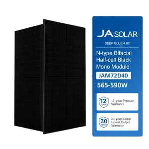 JA N-Typ Solarpanel 435 W 440 W 445 W 450 W 455 W vollschwarzes zweiseitiges Solarpanel in den USA EU im Warenlager auf Lager