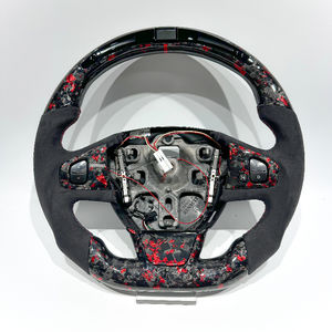 Volante de cuero de fibra de carbono forjado rojo de fábrica Venta caliente de fibra de carbono para Renault Megane <span class=keywords><strong>RS</strong></span> Megane 3 Megane 4 Matt - Product Image 1