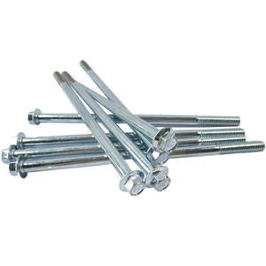 Fixations pour machines agricoles M8*160, plaqué zinc bleu-blanc, 10 paires de boulons à tête fraisée plate et boulons à bride hexagonale pour - Product Image 2