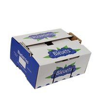 Boîte en carton ondulé personnalisée pour cerises, citrons, mangues, bananes, bleuets, légumes, fruits, emballage en papier avec logo