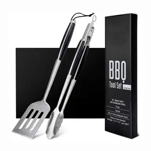 Juego de 3 regalos ideales para el Día del Padre, asas forjadas de plástico para interiores y exteriores, accesorios para barbacoa, juego de herramientas para parrilla, barbacoa