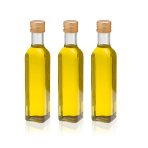 Bottiglia in Vetro Trasparente Vuota per Olio da Cucina e Olio d'Oliva con Tappo, Grado Alimentare, 100ml 250ml 500ml 750ml 1000ml, Forma Quadrata o Rotonda - Product Image 2