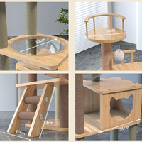 Arbre à chat de luxe en forme de capsule spatiale, avec plateforme de saut pour chat toute saison, avec corde en sisal