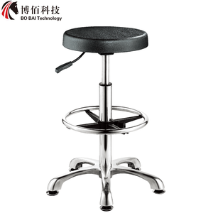Silla DE TRABAJO redonda de cuero de poliuretano PU pragmática, taburetes giratorios ajustables en altura para cadena de tiendas cajero recepción enfermería - Product Image 1