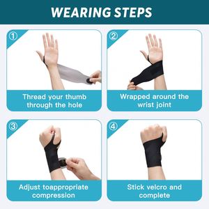 Venta al por mayor de muñequeras de alta calidad muñequeras gimnasio ajustable Alastic muñequeras - Product Image 6