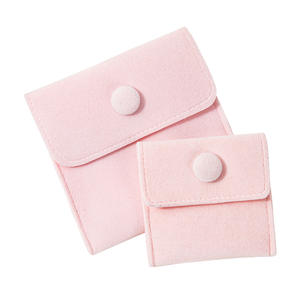 Becan enveloppe en forme de velours bouton sac Flip bijoux velours tissu sac Bracelet bijoux pochettes de rangement bijoux pochettes - Product Image 6