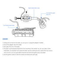 Minuscule testeur de bougie d'allumage de voiture d'étincelle système d'allumage outil de Diagnostic de Circuit de fil de décharge de bobine réglable