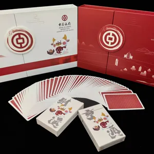 Taide Poker Playing Cards Qualidade Casino Blackcore Papel Vermelho PMS Impressão Personalizado Jogo de Cartas com Caixa Requintada Gift Set