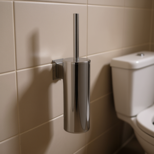 Kaliss Soporte para escobilla de baño cerrado para montar en la pared, cromado, 12,2 x 42,2 x 14,2 cm - Product Image 3