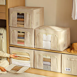 Caja de Almacenamiento de Ropa Impermeable, Rectangular, Plegable, para Ropa y Edredones, Uso Doméstico - Product Image 1