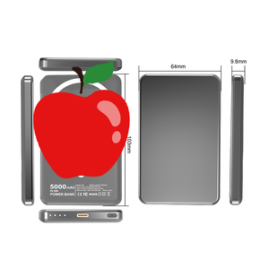 Batterie externe ultra-fine 5000 mAh Modèle WP038 avec <span class=keywords><strong>charge</strong></span> <span class=keywords><strong>sans</strong></span> <span class=keywords><strong>fil</strong></span> 15W et <span class=keywords><strong>charge</strong></span> rapide PD 20W, corps en alliage d'aluminium, design ultra-plat - Product Image 2