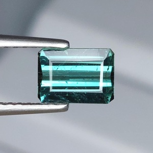 Turmalina verde natural, corte esmeralda, piedra preciosa suelta, cristal verde para la fabricación de joyas, anillo, colgante - Product Image 4