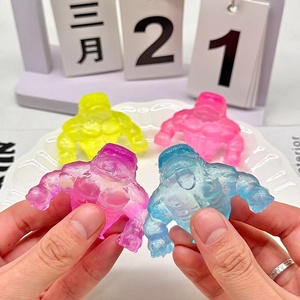Jouet à presser créatif anti-stress en TPR souple, bonbon au malt Gorilla Musclé de 6 cm, pour soulager l'anxiété, solide, sans liquide, sans gel - Product Image 2