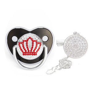 Nuevo chupete de bebé con corona de diamante de plata de gran venta transfronteriza, taladro de punto, chupete de bebé, <span class=keywords><strong>Boca</strong></span> de juego - Product Image 6