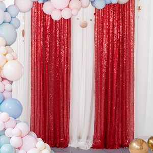 Venta al por mayor 10 * 10FT brillo azul lentejuelas cortina cumpleaños boda decoración lentejuelas telón de fondo cortinas - Product Image 3