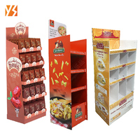 Présentoir personnalisé pour biscuits, croustilles, chocolat, bonbons, snack, papier POP double face pour snacks alimentaires