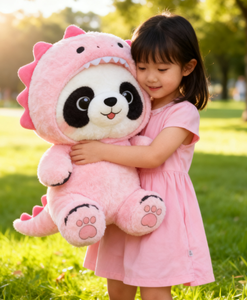 Bán buôn dễ thương tùy chỉnh kích thước kỳ nhông gấu trúc động vật chất liệu cotton Thú nhồi bông đồ chơi sang trọng tùy chỉnh màu sắc logo unisex cảm xúc - Product Image 4