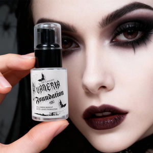 Base <span class=keywords><strong>de</strong></span> Maquillaje Líquida Blanca <span class=keywords><strong>de</strong></span> Cobertura Total Profesional Personalizada <span class=keywords><strong>de</strong></span> Marca Privada para Maquillaje Gótico <span class=keywords><strong>de</strong></span> Halloween - Product Image 1