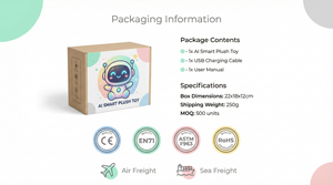 ตุ๊กตา Beambox Chatgpt ODM สุดน่ารัก ตุ๊กตาเอเลี่ยนปากกว้างขนฟู ของเล่นตุ๊กตาอัจฉริยะ AI พวงกุญแจอุปกรณ์เสริม แบตเตอรี่ 1000mAh - Product Image 5