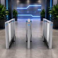 Barrière pivotante de contrôle d'accès RFID, code QR, empreinte digitale, tourniquet vertical électronique, moteur sans balais, acier inoxydable, IP66