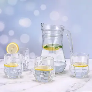 Популярный высококачественный чайник, набор стеклянных бутылок для воды, Термостойкое стекло, набор из пяти предметов, бытовой чайник для холодной воды