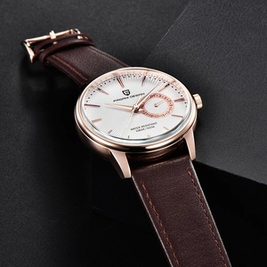 Pagani Design Men's Mechanical <b>Watch</b> 40mm Round Dial <b>Leather</b> Strap Water Resistant 100m Date Day Display - Product Image 2