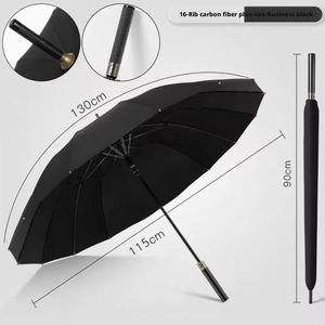 Parapluie de golf classique premium à 16 baleines avec poignée en fibre de carbone, diamètre ouvert de 120 cm, ouverture manuelle, pour usage publicitaire - Product Image 1