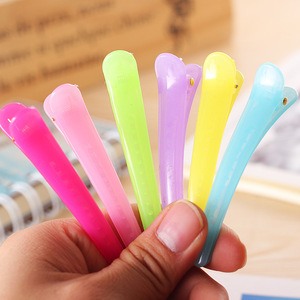 Candy Color Jelly Duckbill Hair Clips 12 Cm Solid Color Daily Use - Product Image 3