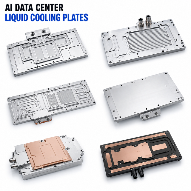 OEM AI Data Center Cold Plate Large Size Liquid Water Cooling Plate High Load Heat Dissipation for Super Scale Computing Center
