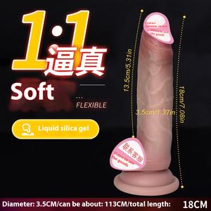 Realistische Volwassen Pvc Producten Zachte Geëmuleerde Penis Vrouwelijke Dildo Pull Insert Fun Voor Masturbatie Orgasme Groothandel Vlees Stick Speelgoed - Product Image 5