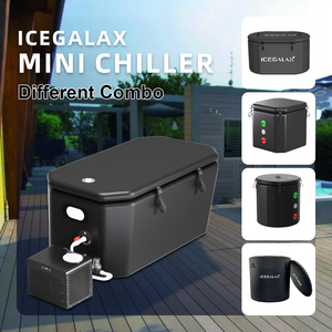 Icegalax Baignoires à glace améliorées Bain de glace <span class=keywords><strong>gonflable</strong></span> incliné Baignoire à bain profond froid Bain à remous portable - Product Image 6
