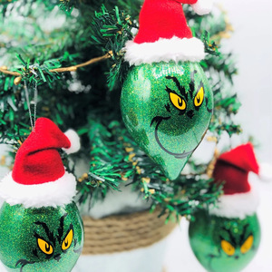 Bestseller Pallina di Natale Preferita dai Bambini, Ciondolo in Plastica con Motivo <span class=keywords><strong>Grinch</strong></span> per Decorazioni Natalizie - Product Image 3