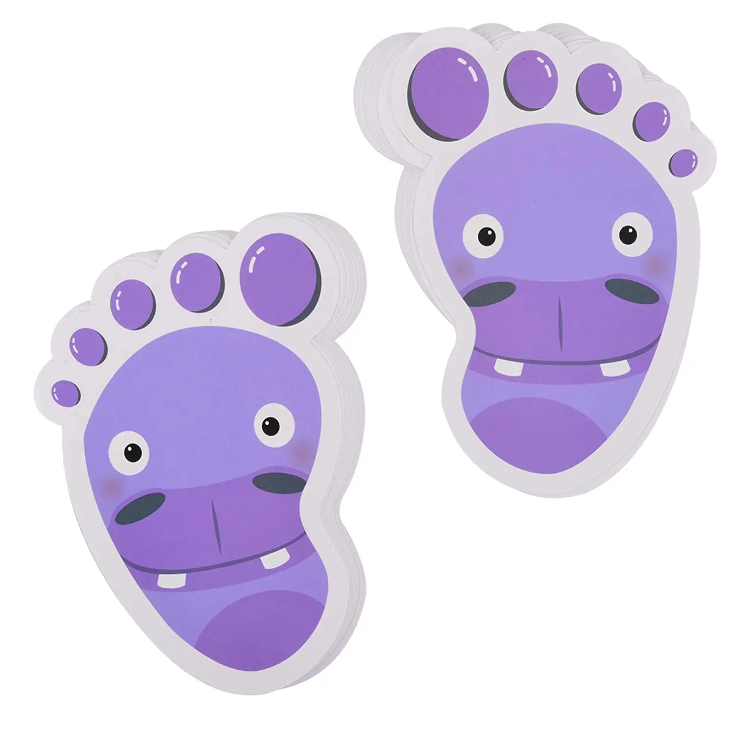 Self-Adhesive Kids Footprint Stickers Cartoon Guide Floor Decals Social Distance Cute Smile Floor Stickers For Kids Room Party