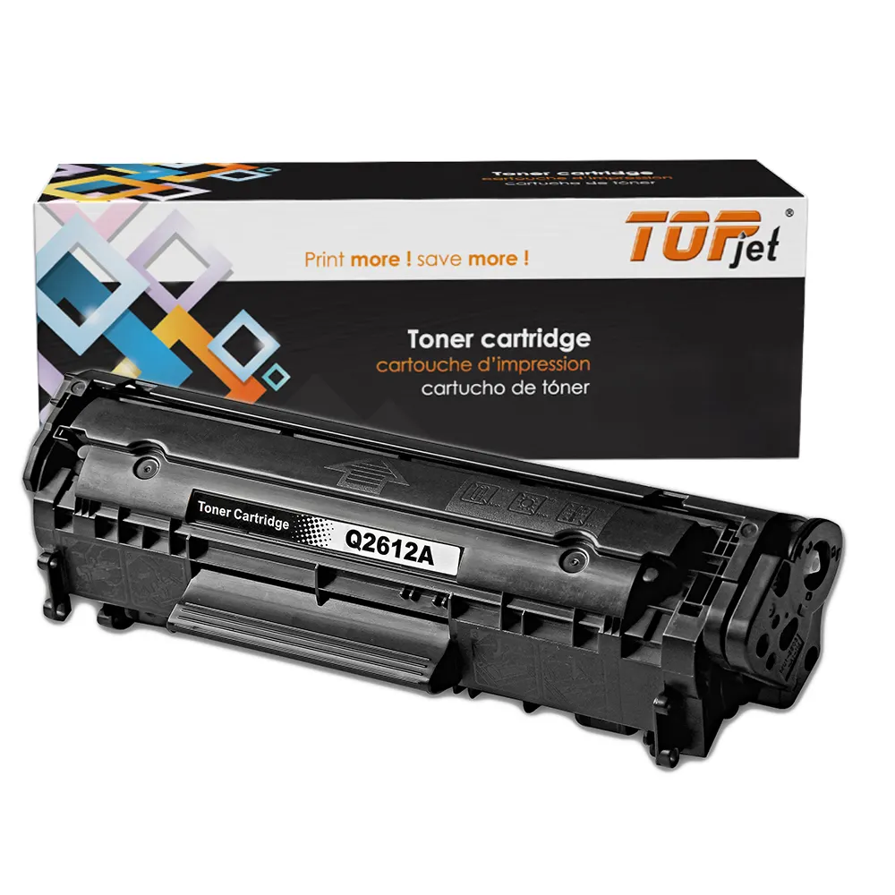 Cartucho de Toner Topjet 12A 2612A Q2612A Mono Universal Compatível para Impressora a Laser HP 1010 1012 1015 1018 1022 1022N