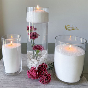 Atacado Fragrância Floating Pearl Candle areia Bead Grânulo Cor Pó Palm Wax Casamento aromático branco Pearl Sand Candle